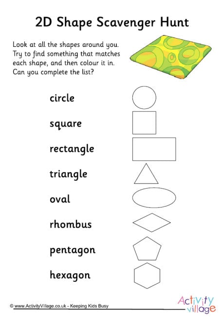 2D Shape Scavenger Hunt