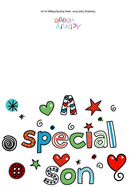 A Special Son Card