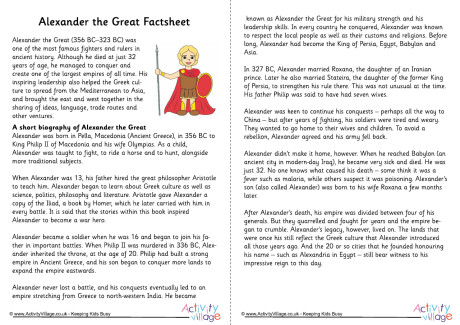 Alexander The Great Factsheet