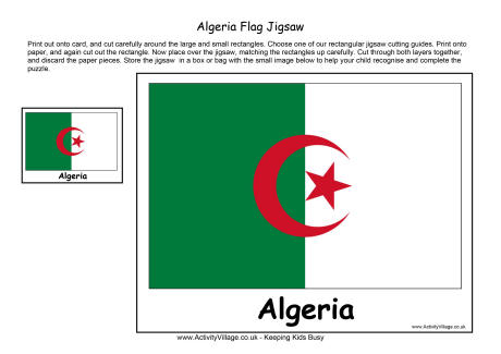 Algeria flag jigsaw