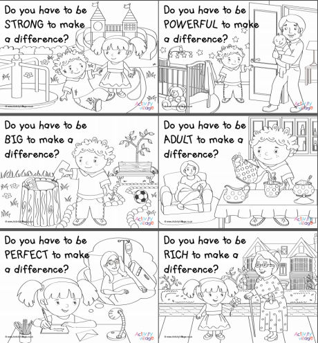 all making a difference colouring pages