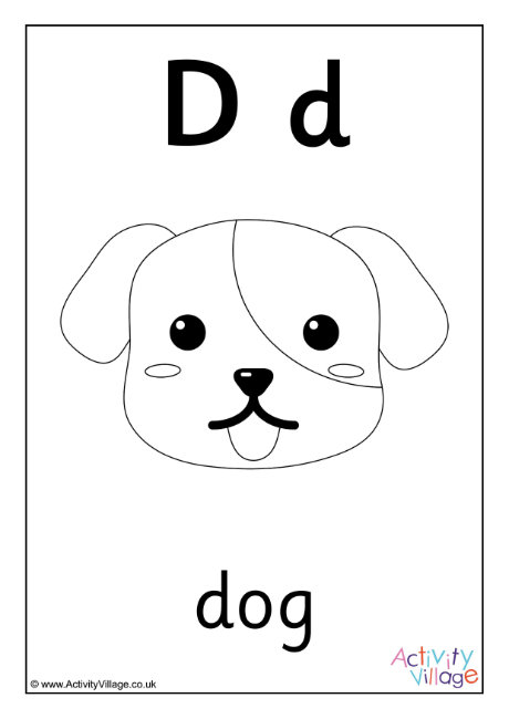 Alphabet colouring page D