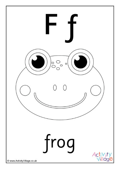Alphabet colouring page F