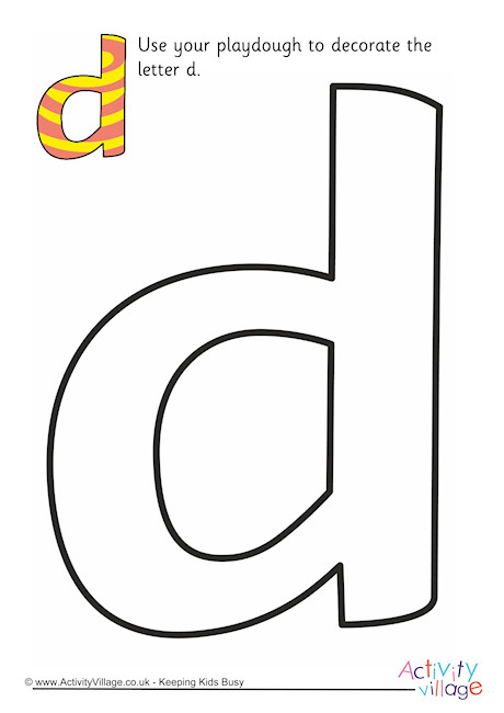 Alphabet Decorate The Letter D Playdough Mat Lower Case