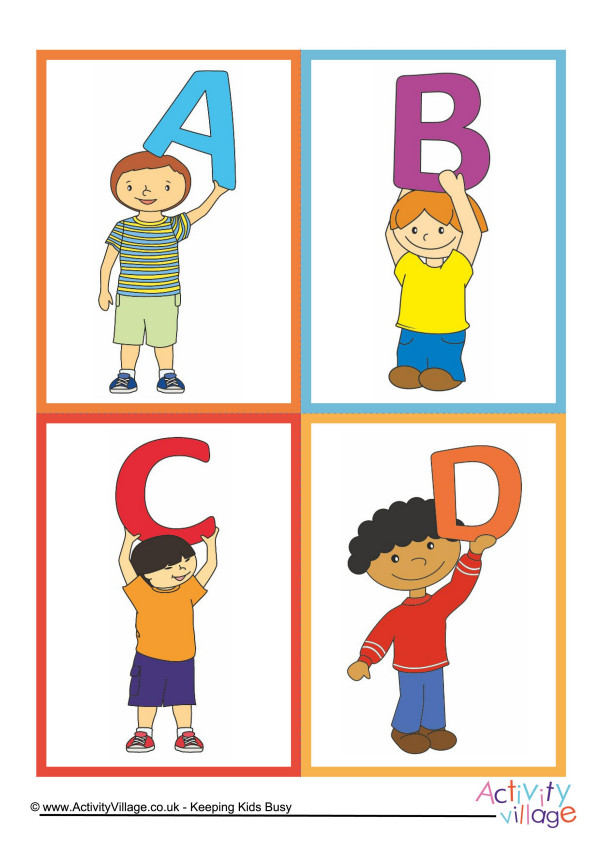 Alphabet flash cards - boys