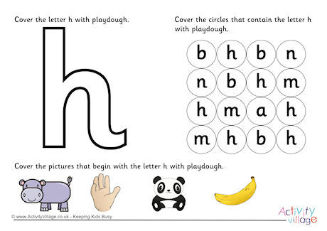 Alphabet Playdough Mat H