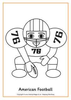 American Football Colouring Pages