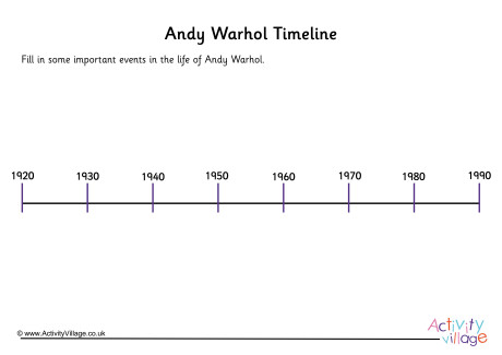 Andy Warhol Timeline Worksheet
