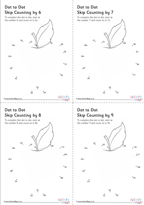 Apple dot to dot skip counting