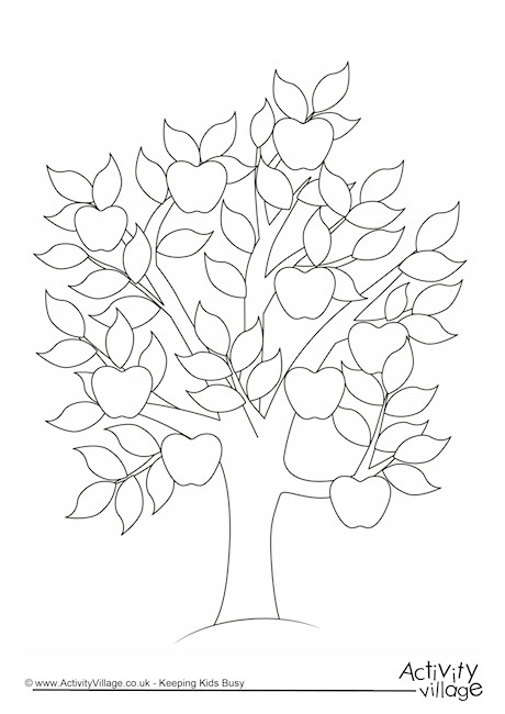 Download Apple Tree Colouring Page