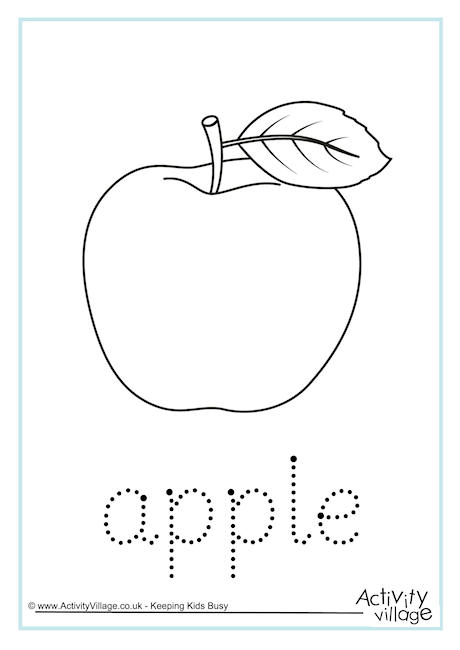 Apple Tracing Worksheets