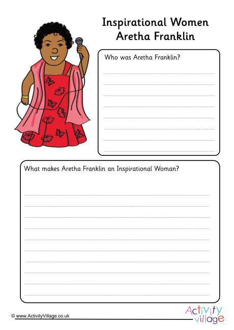 Aretha Franklin Inspirational Women Worksheet