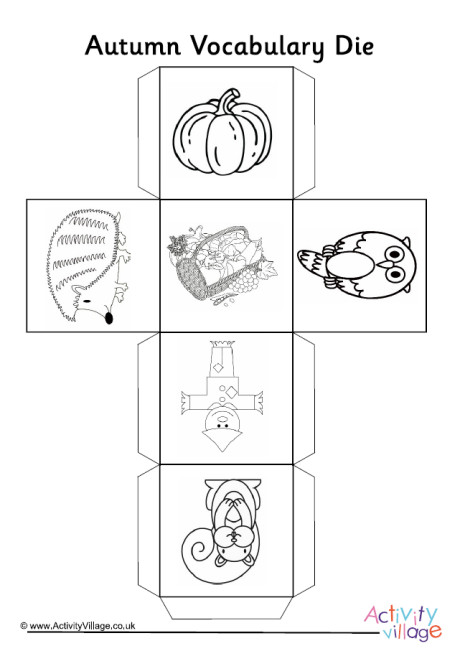 Autumn Vocabulary Die 2