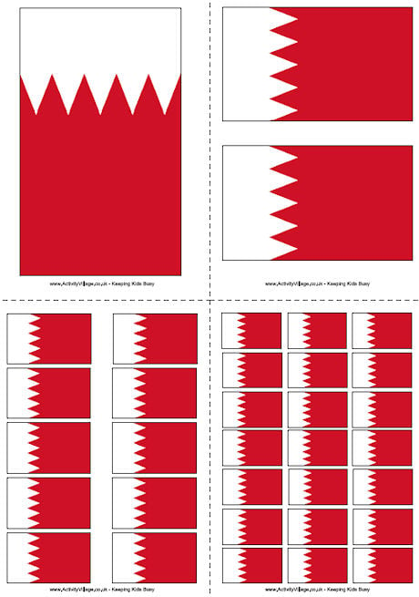 Download Bahrain Flag Printable