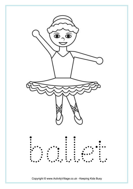 ballet word tracing