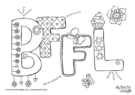 bffl colouring page