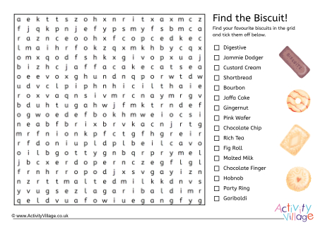 Biscuits word search