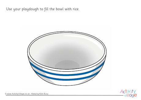 Bowl Of Rice Playdough Mat