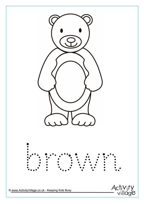 Brown Word Tracing