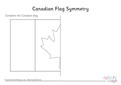 Canadian Flag Symmetry Worksheet