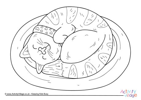 Cat colouring page 3