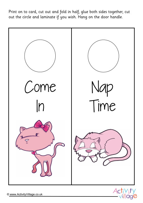 Pink Kitten Door Hanger