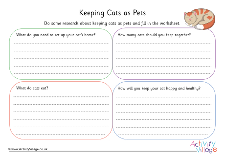 Cats as Pets Worksheet 