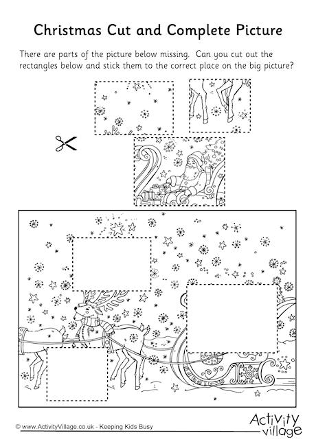 Christmas Cut and Complete the Picture