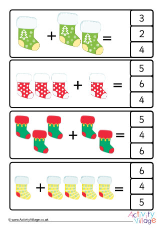 Christmas stockings addition peg cards