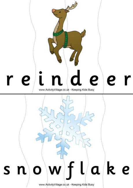 Christmas word jigsaws 6
