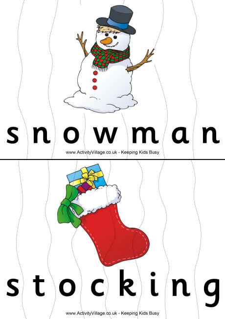 Christmas word jigsaws 7