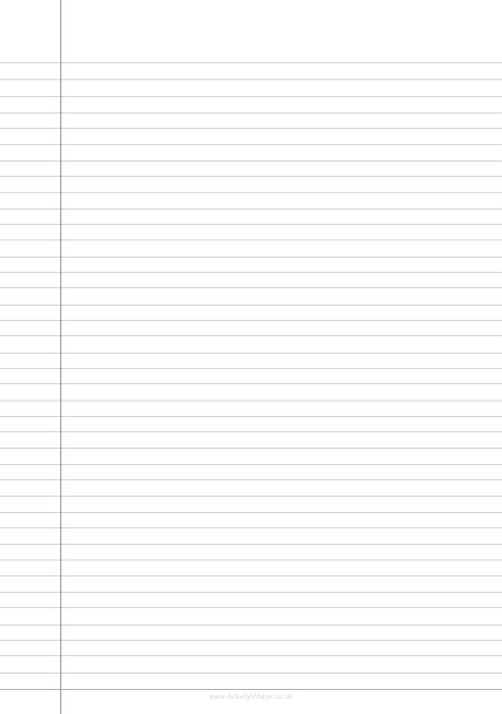 College ruled paper printable