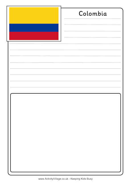 Colombia notebooking page