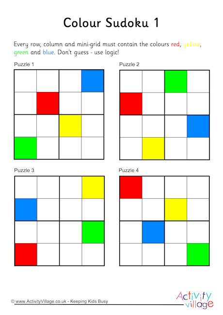 easy color sudoku
