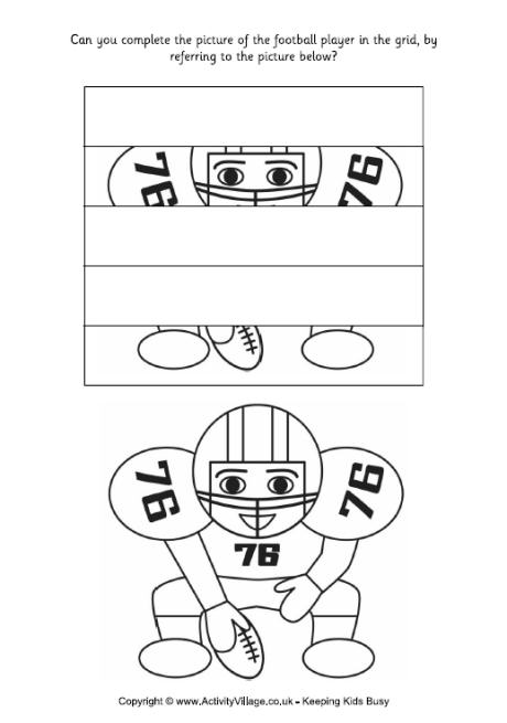 Complete the American football player puzzle