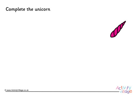 Complete The Unicorn Picture