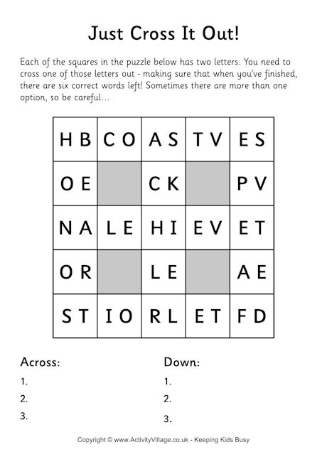 Cross it out puzzle 1