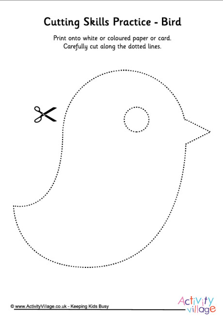 Cutting spring shapes - bird