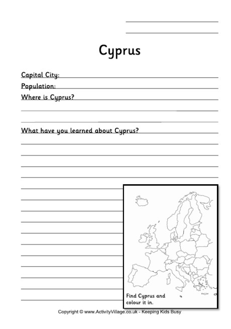 Cyprus Worksheet