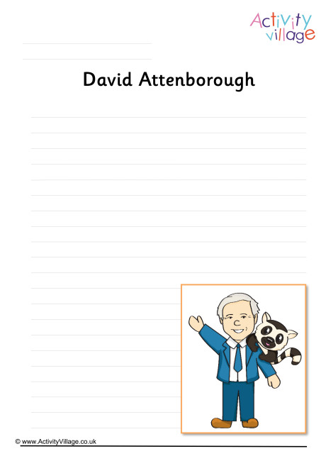 David Attenborough Writing Page