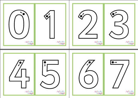 printable tracing number cards Tracing Digit Cards