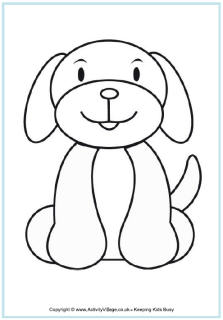 Dog colouring page