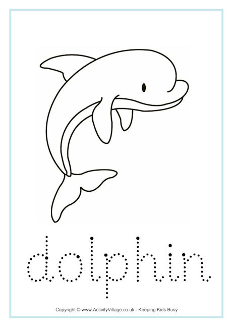 Dolphin Word Tracing