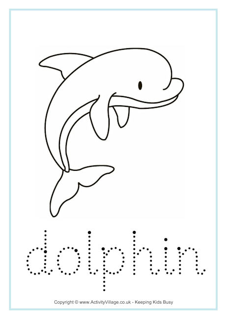 dolphin word tracing