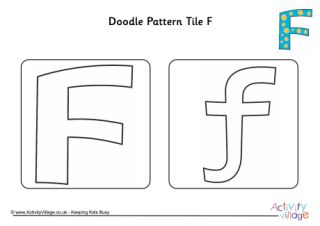 Doodle Pattern Tiles - Alphabet