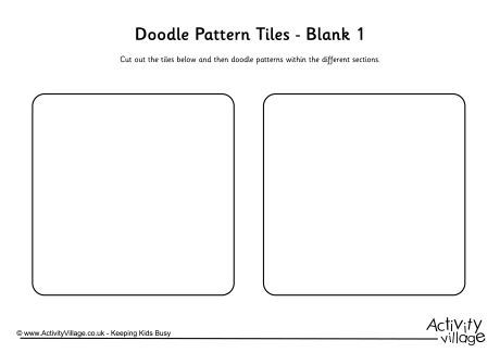 Doodle pattern tiles - blank 1