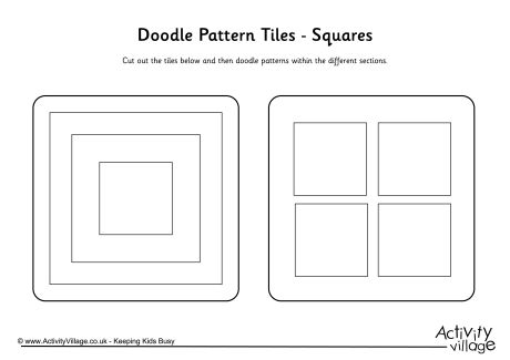 Doode pattern tiles - squares