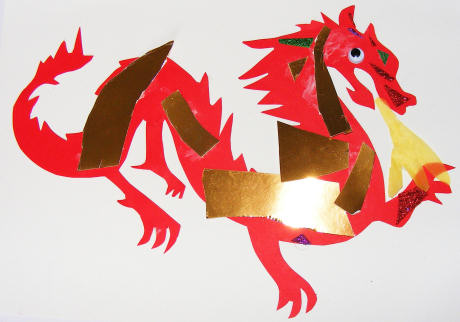 Dragon Collage Craft For Kids