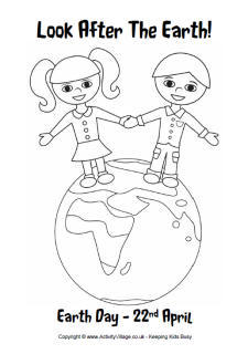 Earth Day colouring pages