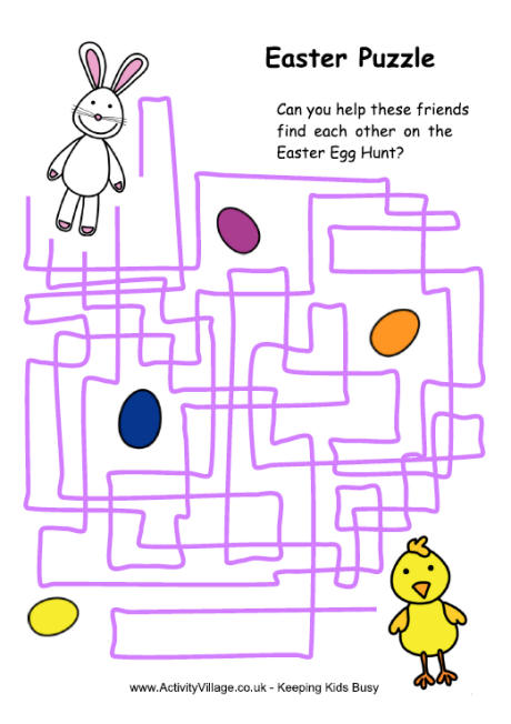 Easter path puzzle